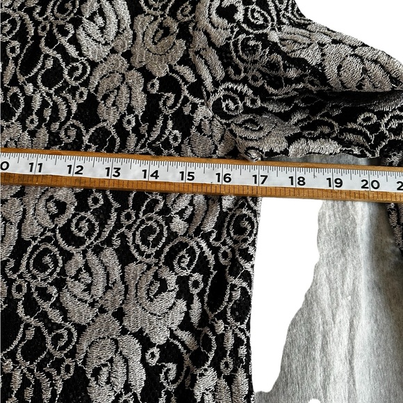 WILD USA LACE BLOUSE TOP WOMEN SEE THROUGH LONG SLEEVE SZ SMALL - Picture 7 of 9